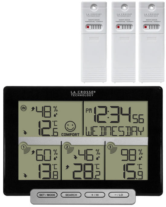 308-1412-3TXv2 La Crosse Weather Station with 3 included Remote Sensors