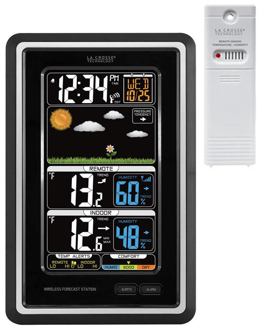 308-1425C La Crosse Colour Forecast Station with Temperature Alerts