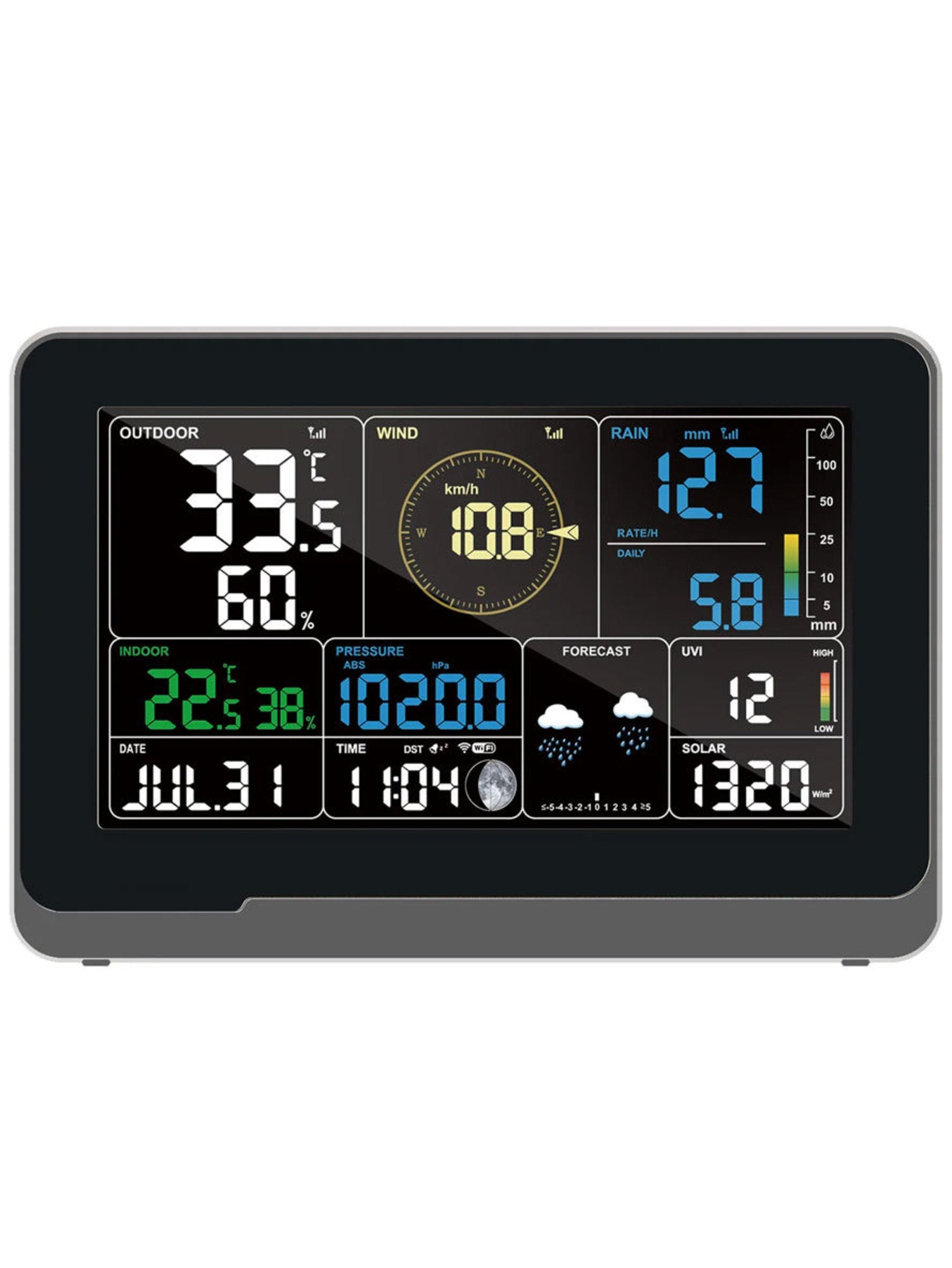 WS3980C-PRO TESA Prof 7.5 Inch Colour WIFI Weather Station with IOT Intelligent Linkage Control