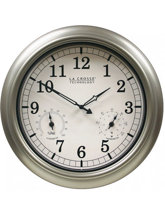 WT-3181PL-Q La Crosse Indoor and Outdoor Wall Clock