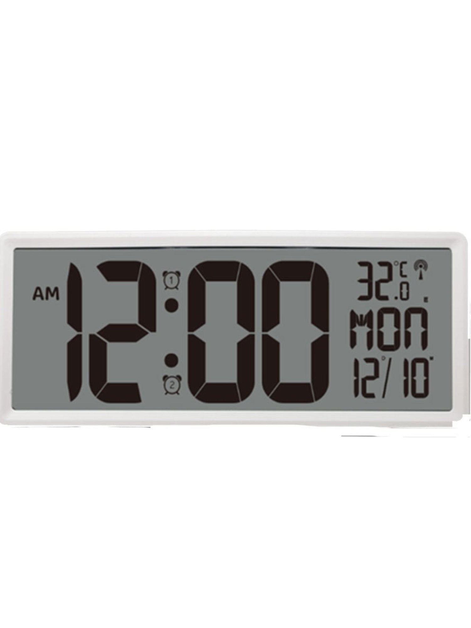 WT9552 TESA Large Digital LCD Wall Clock with Indoor Temp and Date